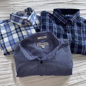 EXPRESS Men’s Dress Shirt LOT Size L 16-16 1/2